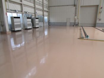 ヤンマー工場の塗床工事の完成